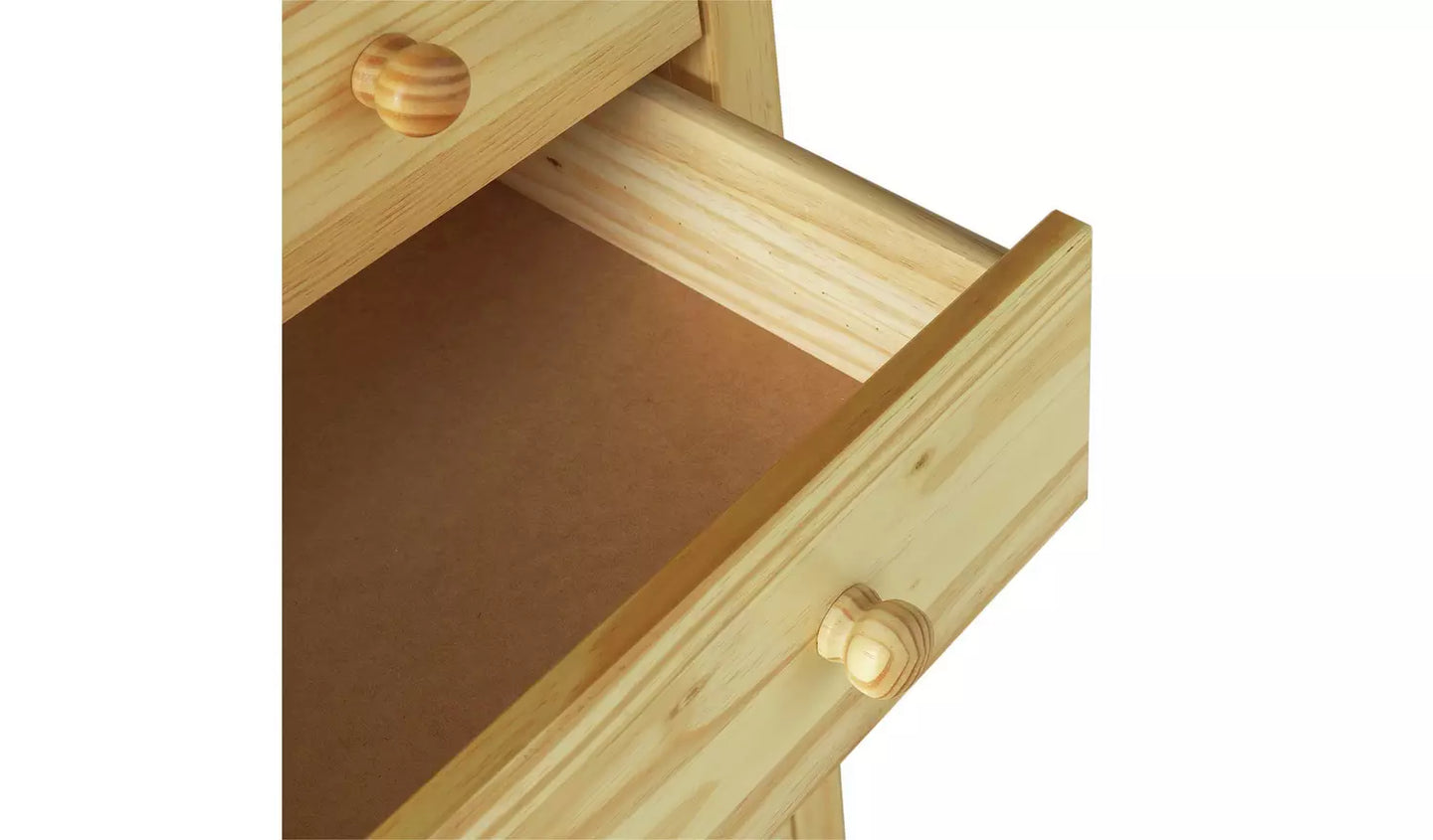 Assembled Scandinavia 5 Drawer Chest - Pine